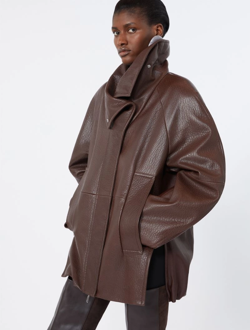 Leather jacket - COFFEE - Sportmax - 4