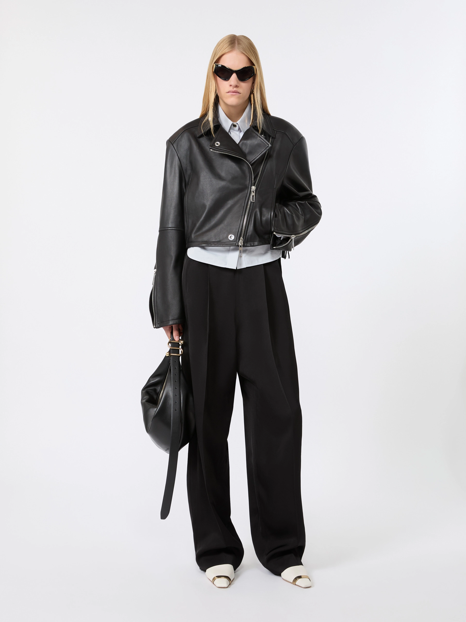 Biker jacket in nappa - NERO - Sportmax