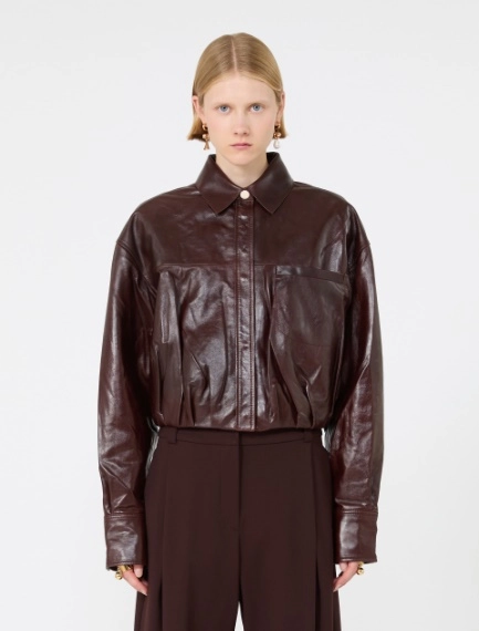 Camicia boxy in nappa - PRUGNA - Sportmax - 2
