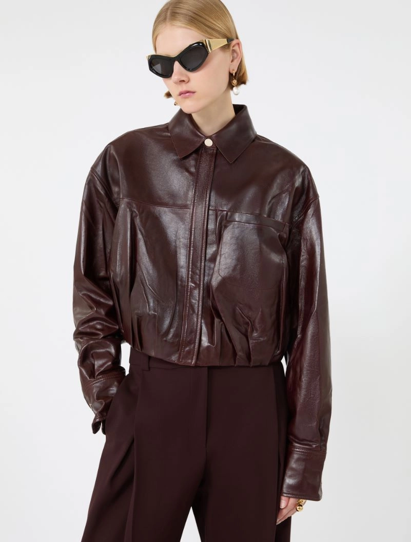 Camicia boxy in nappa - PRUGNA - Sportmax - 4