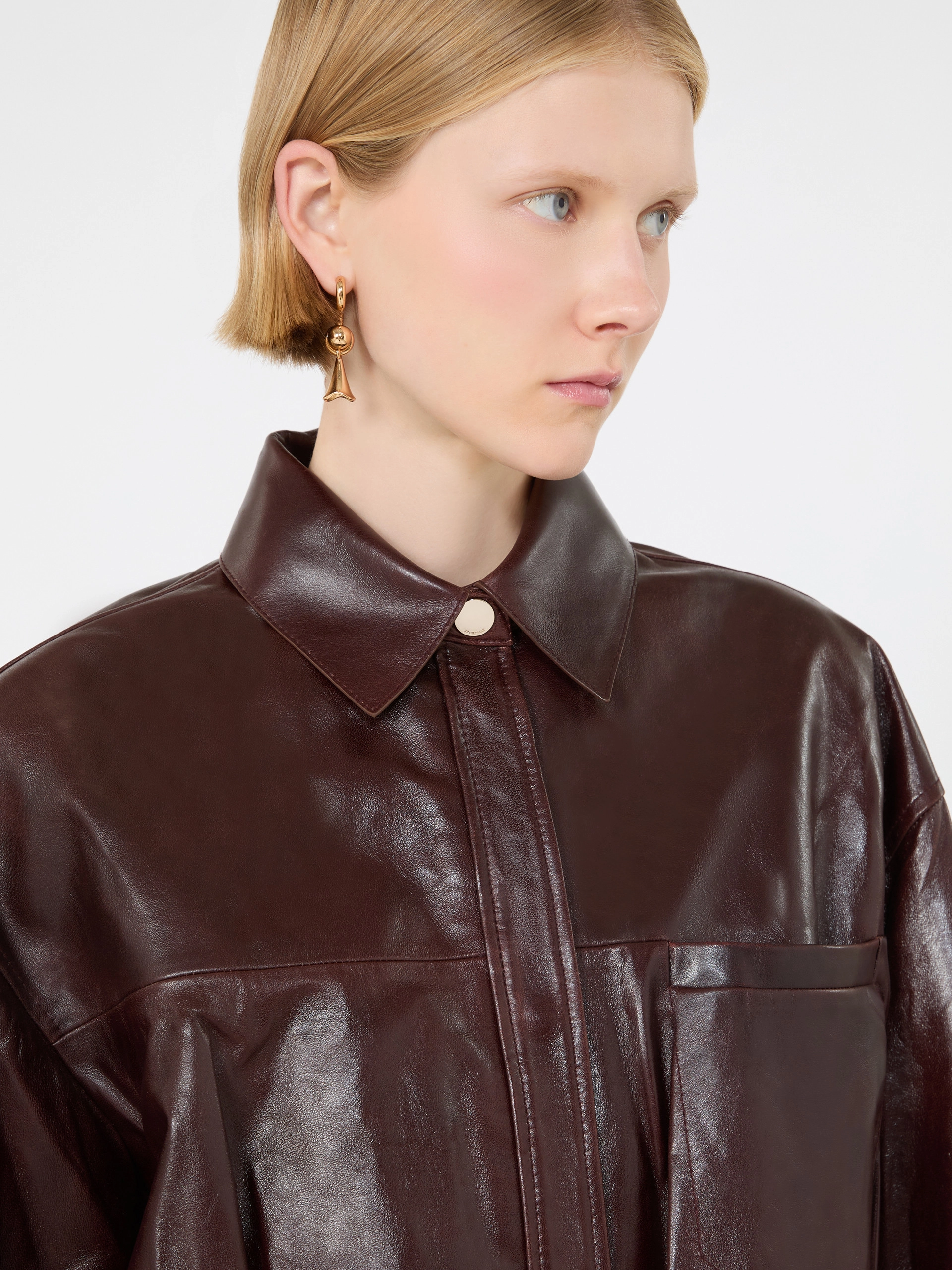 Camicia boxy in nappa - PRUGNA - Sportmax - 5