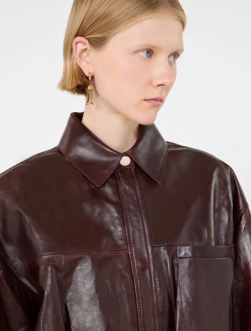 Camicia boxy in nappa - PRUGNA - Sportmax - 5