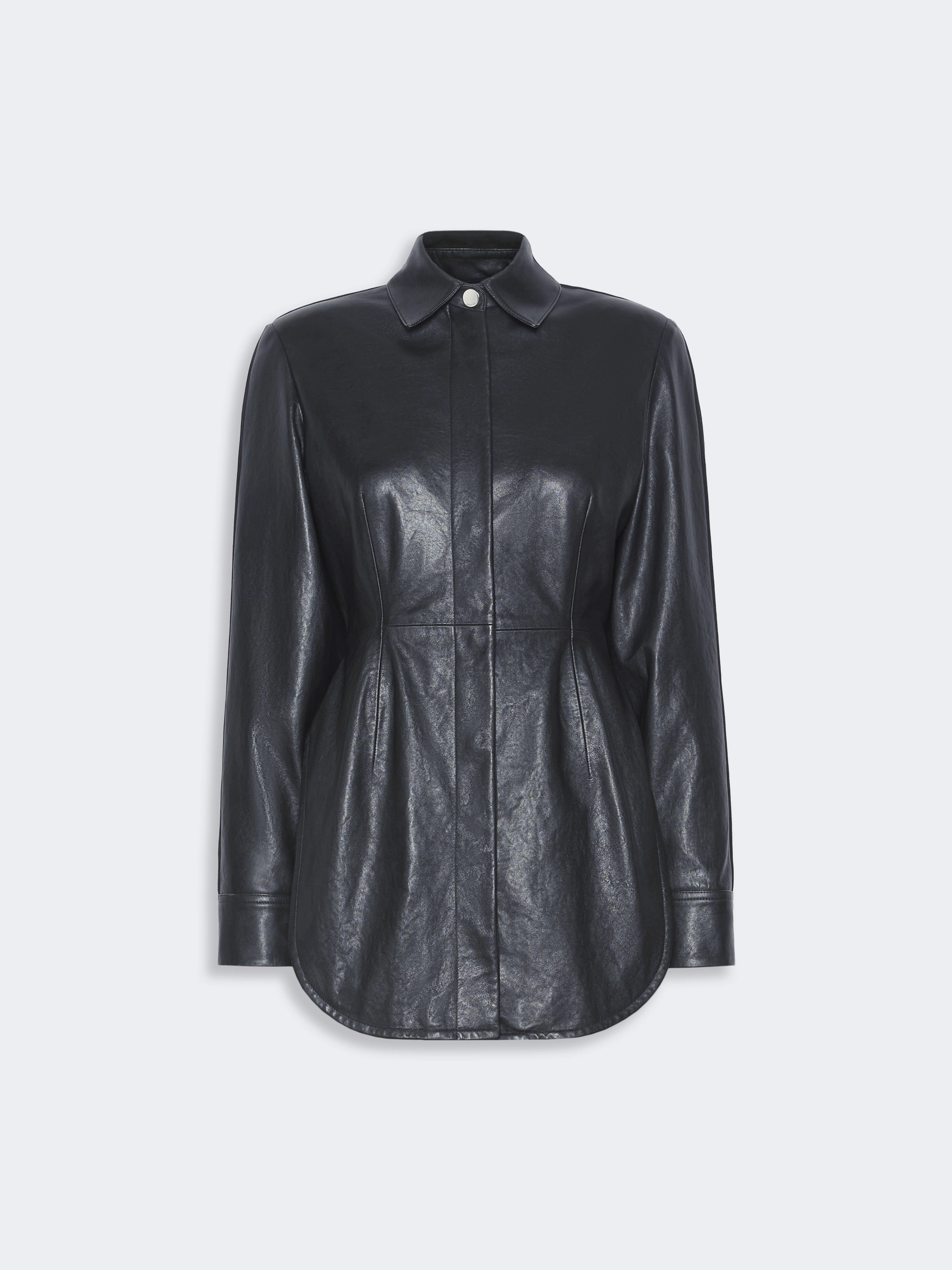Long leather shirt - BLACK - Sportmax - 6