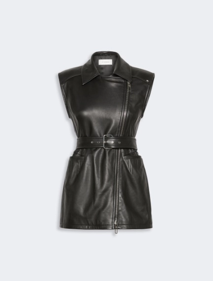 Sleeveless nappa leather jacket - Sportmax