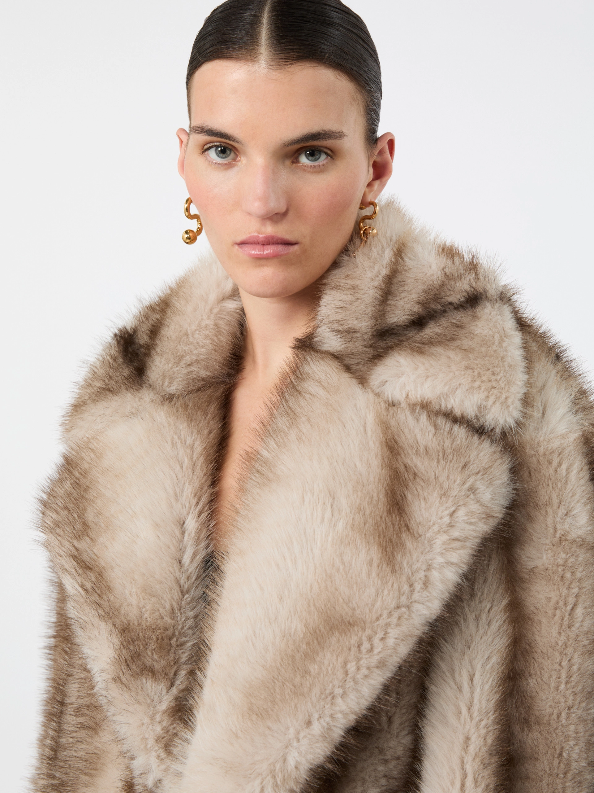 Short furry jersey jacket - MUD - Sportmax - 5