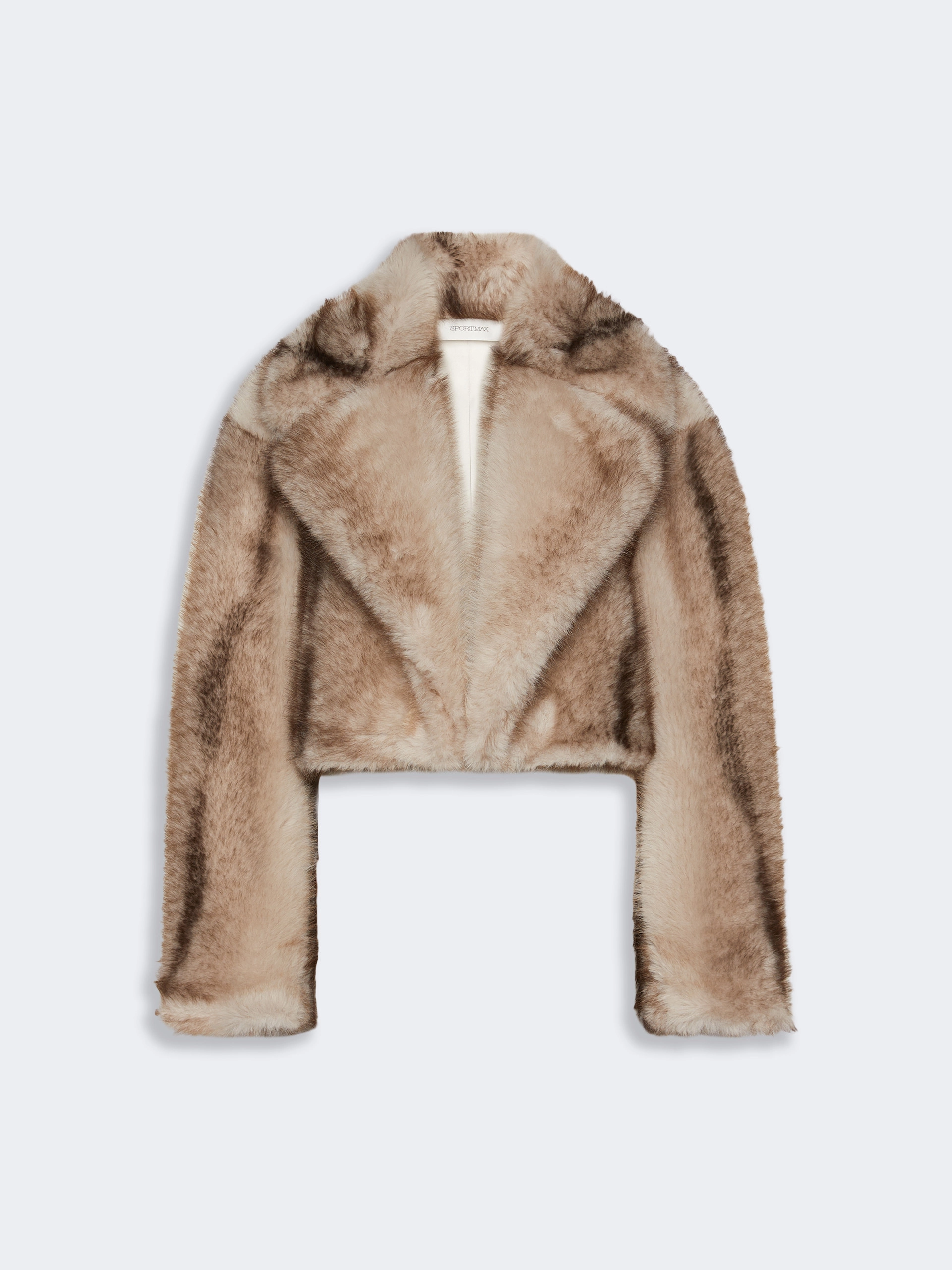 Short furry jersey jacket - MUD - Sportmax - 6