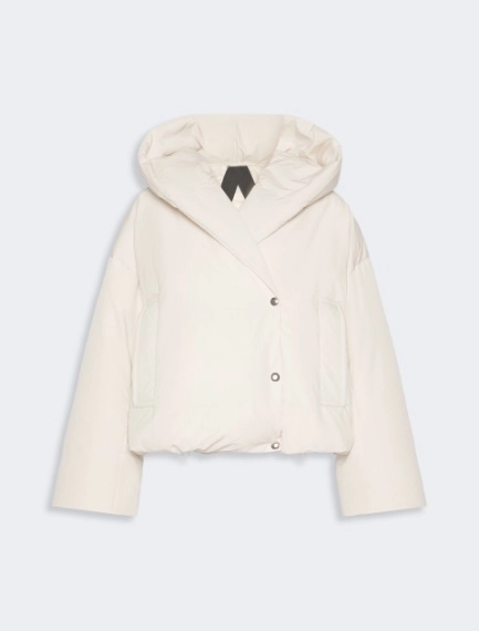 Short crinkled fabric down jacket - IVORY - Sportmax - 6