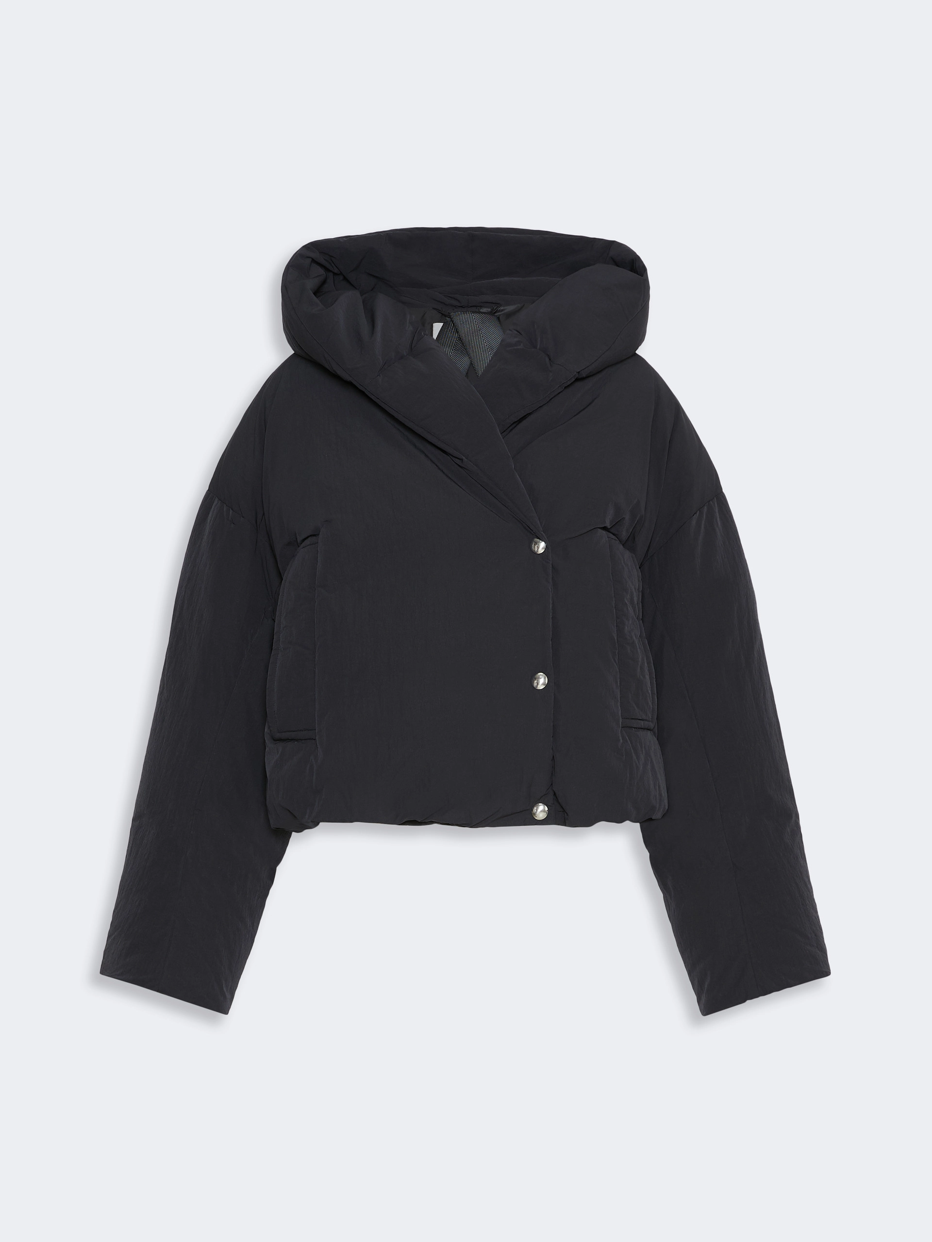 Short crinkled fabric down jacket - BLACK - Sportmax - 6