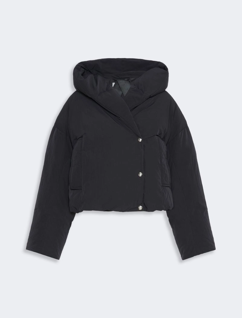Short crinkled fabric down jacket - BLACK - Sportmax - 6