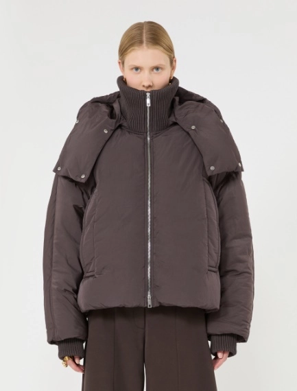 Short water-repellent down jacket - CHOCOLATE - Sportmax - 2