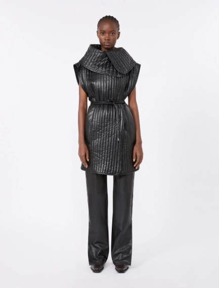 Long quilted gilet - BLACK - Sportmax - 1