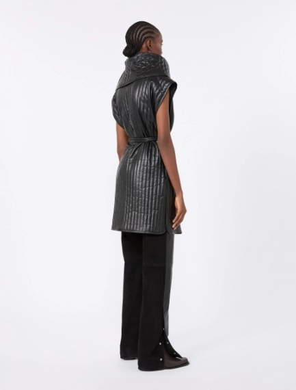 Long quilted gilet - BLACK - Sportmax - 2