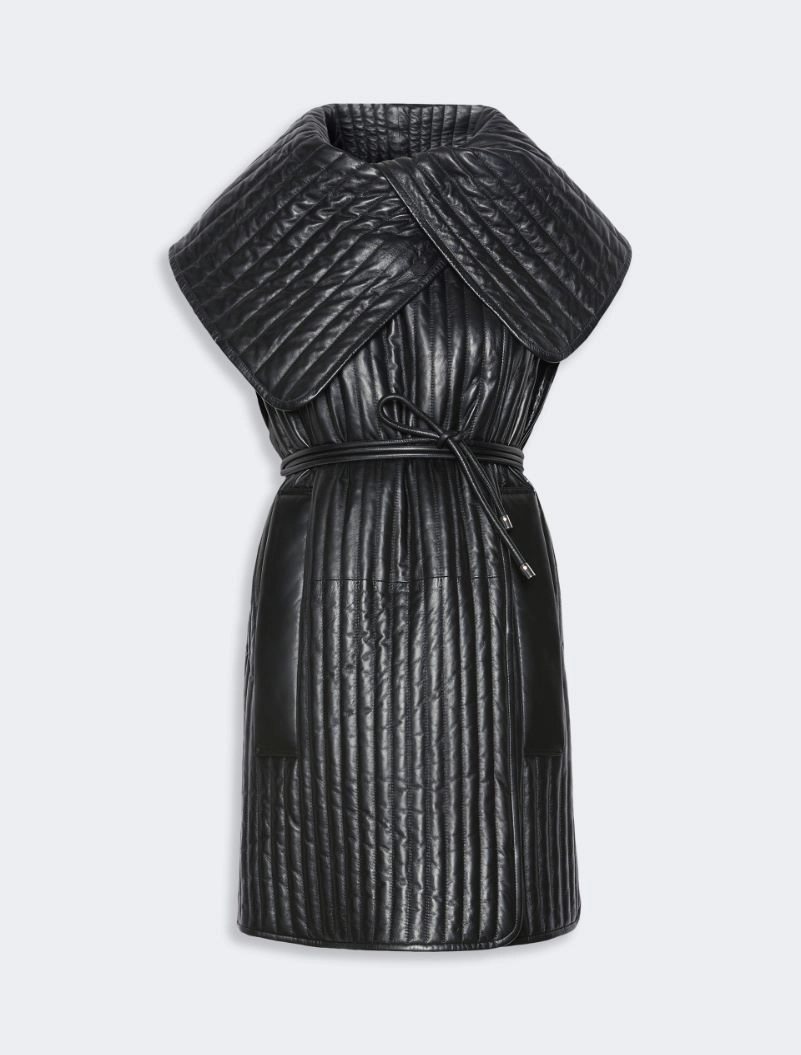 Long quilted gilet - BLACK - Sportmax - 4