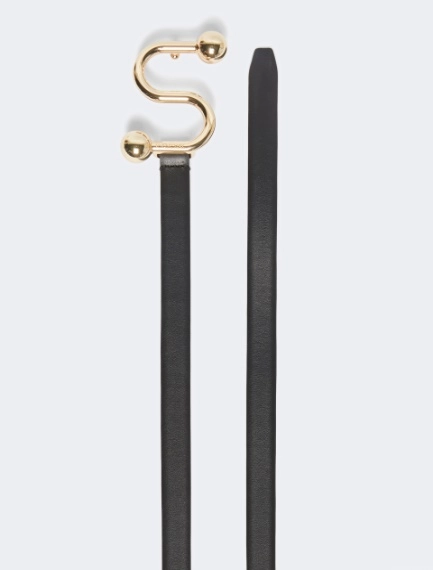 Leather low-waist belt - BLACK - Sportmax - 2