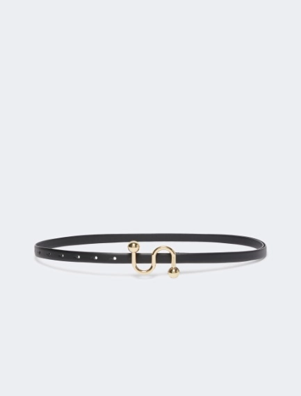 Leather low-waist belt - BLACK - Sportmax