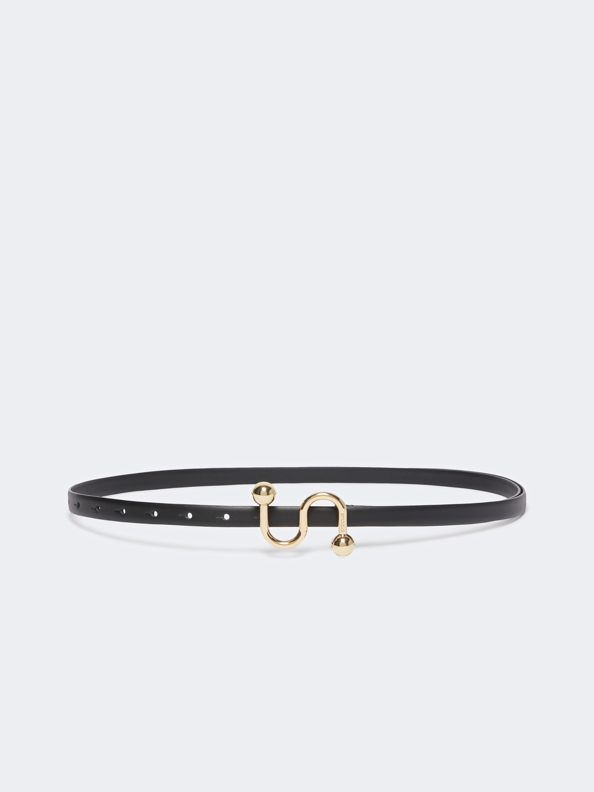 Leather low-waist belt - BLACK - Sportmax