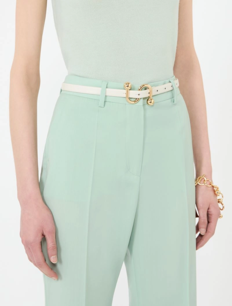 Leather low-waist belt - MILK - Sportmax - 3