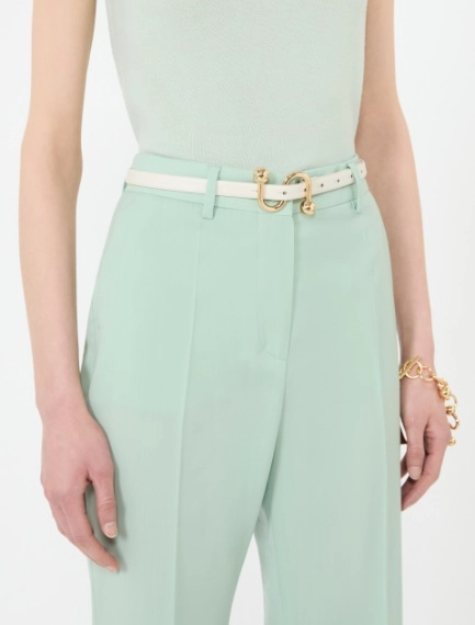 Leather low-waist belt - MILK - Sportmax - 3