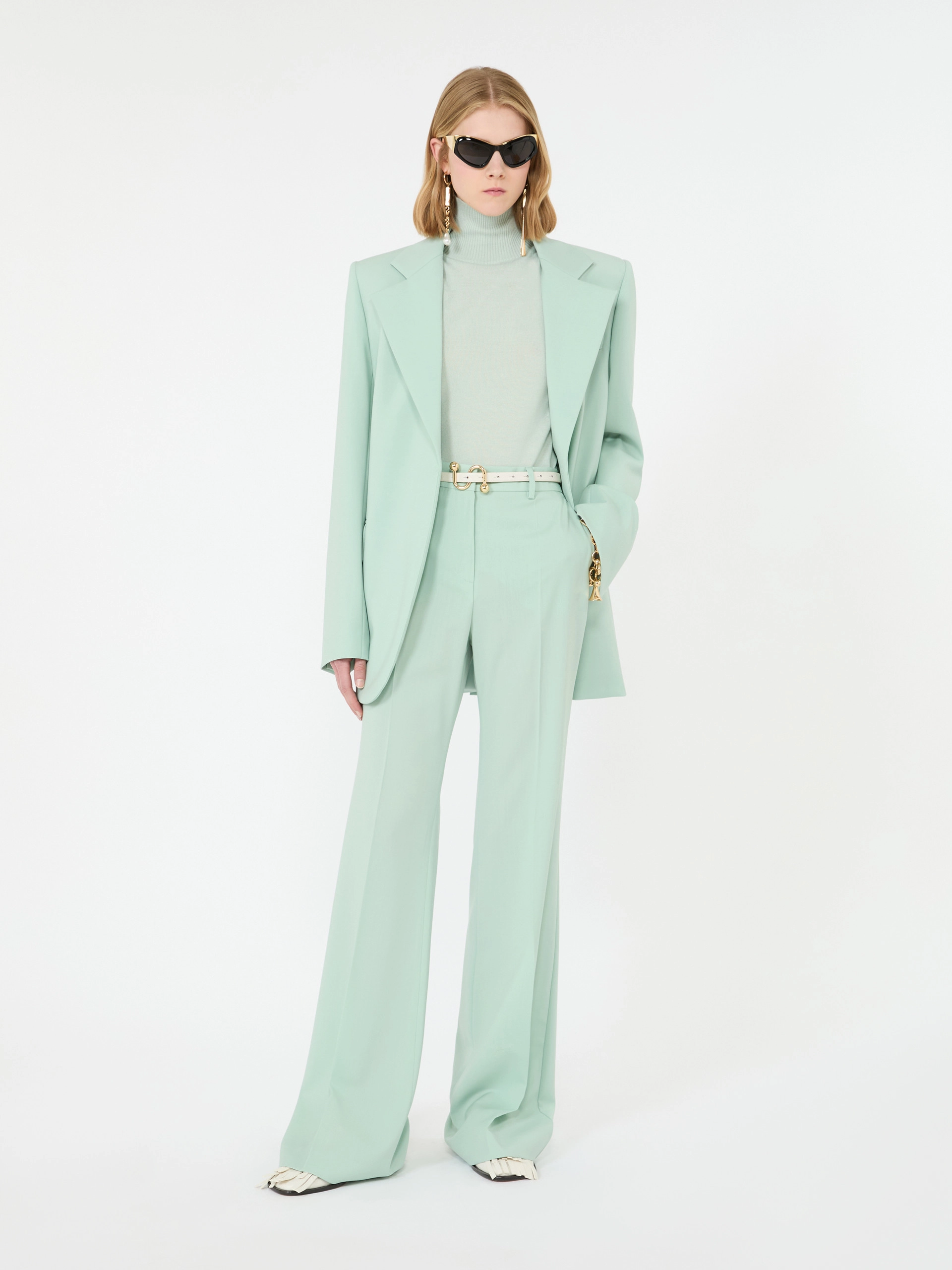 Leather low-waist belt - MILK - Sportmax - 4