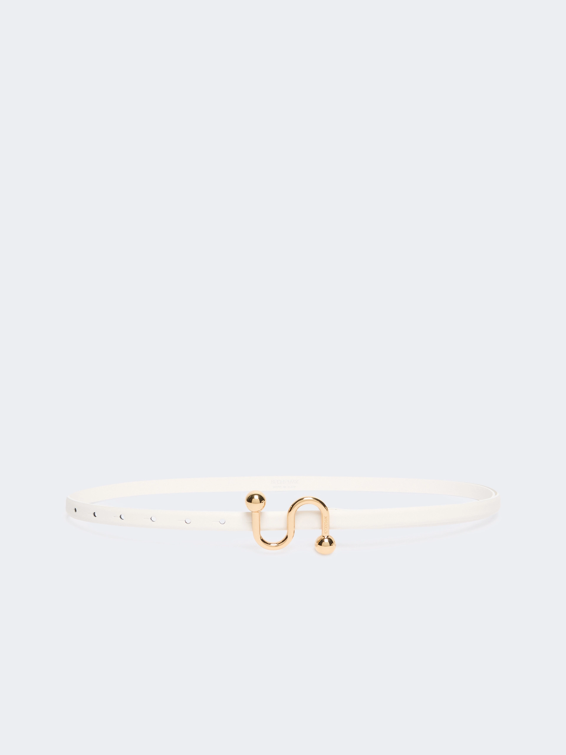Leather low-waist belt - MILK - Sportmax
