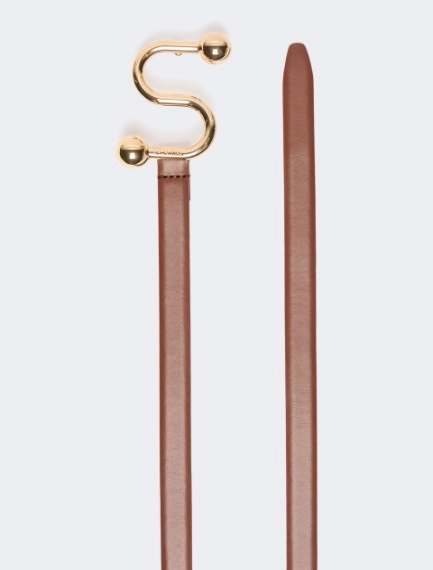 Leather low-waist belt - BROWN - Sportmax - 2