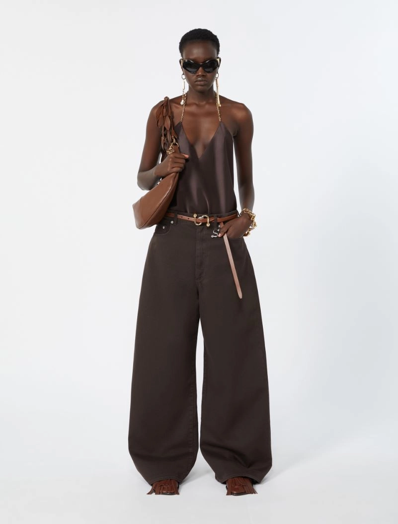 Leather low-waist belt - BROWN - Sportmax - 5