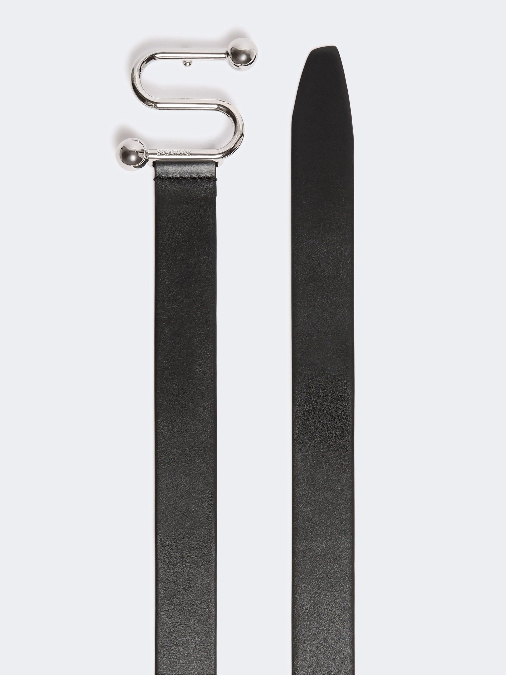 Gürtel aus Leder mit S-Schließe - SCHWARZ - Sportmax - 2