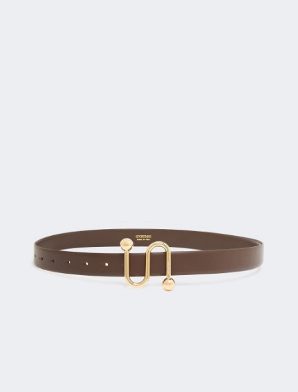 Cintura in pelle con fibbia S - Sportmax