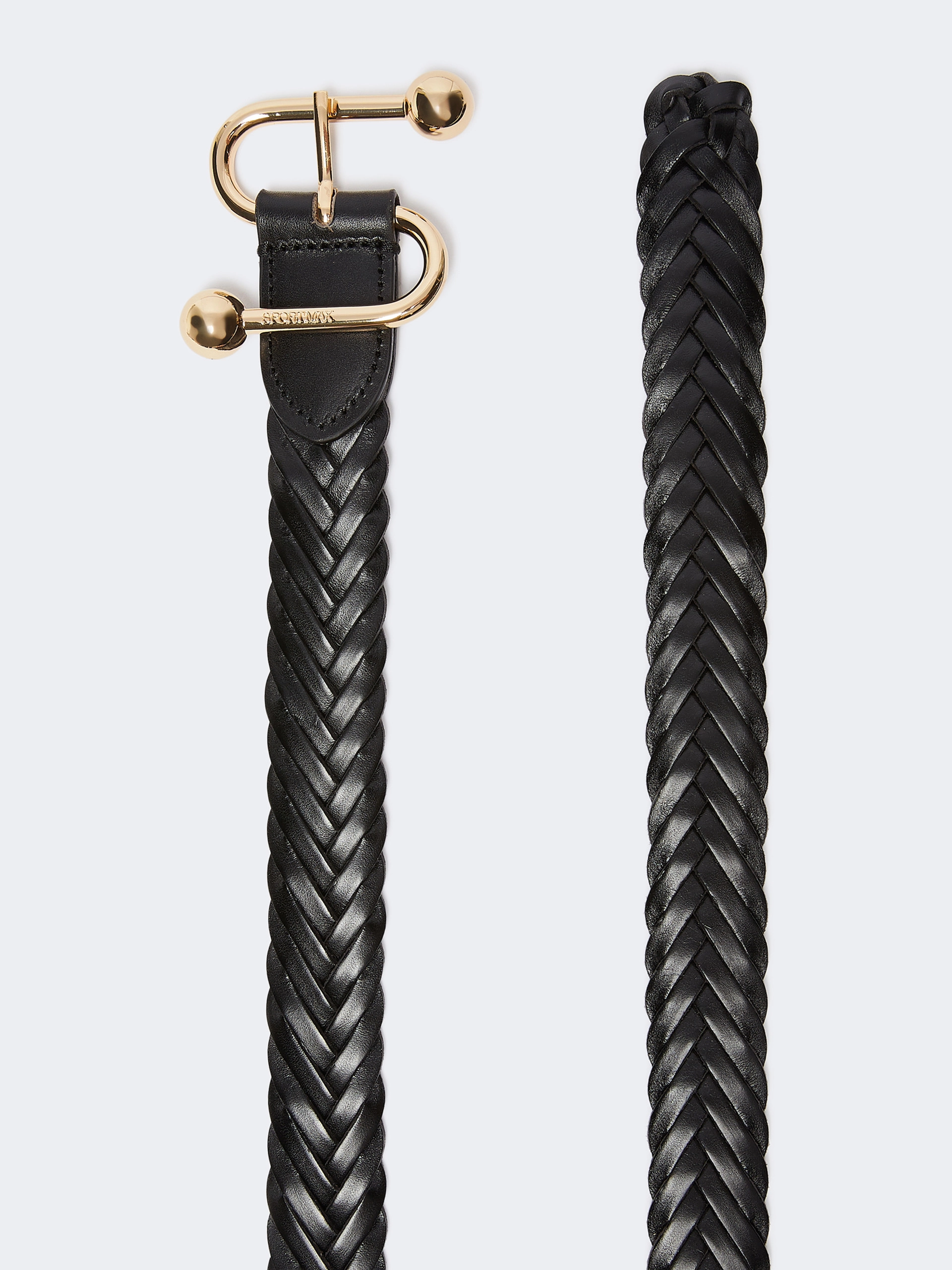 Woven leather belt - BLACK - Sportmax - 2