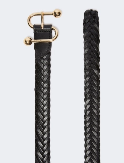 Woven leather belt - BLACK - Sportmax - 2