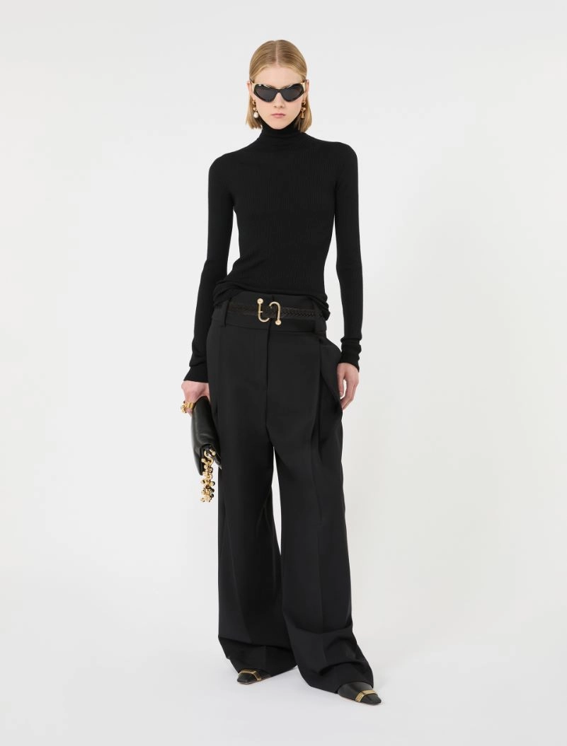 Woven leather belt - BLACK - Sportmax - 3