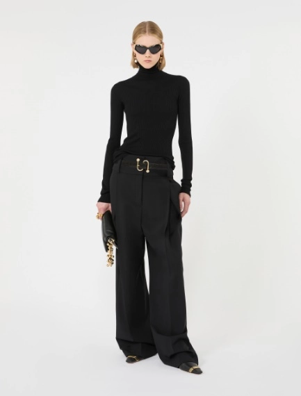 Woven leather belt - BLACK - Sportmax - 3