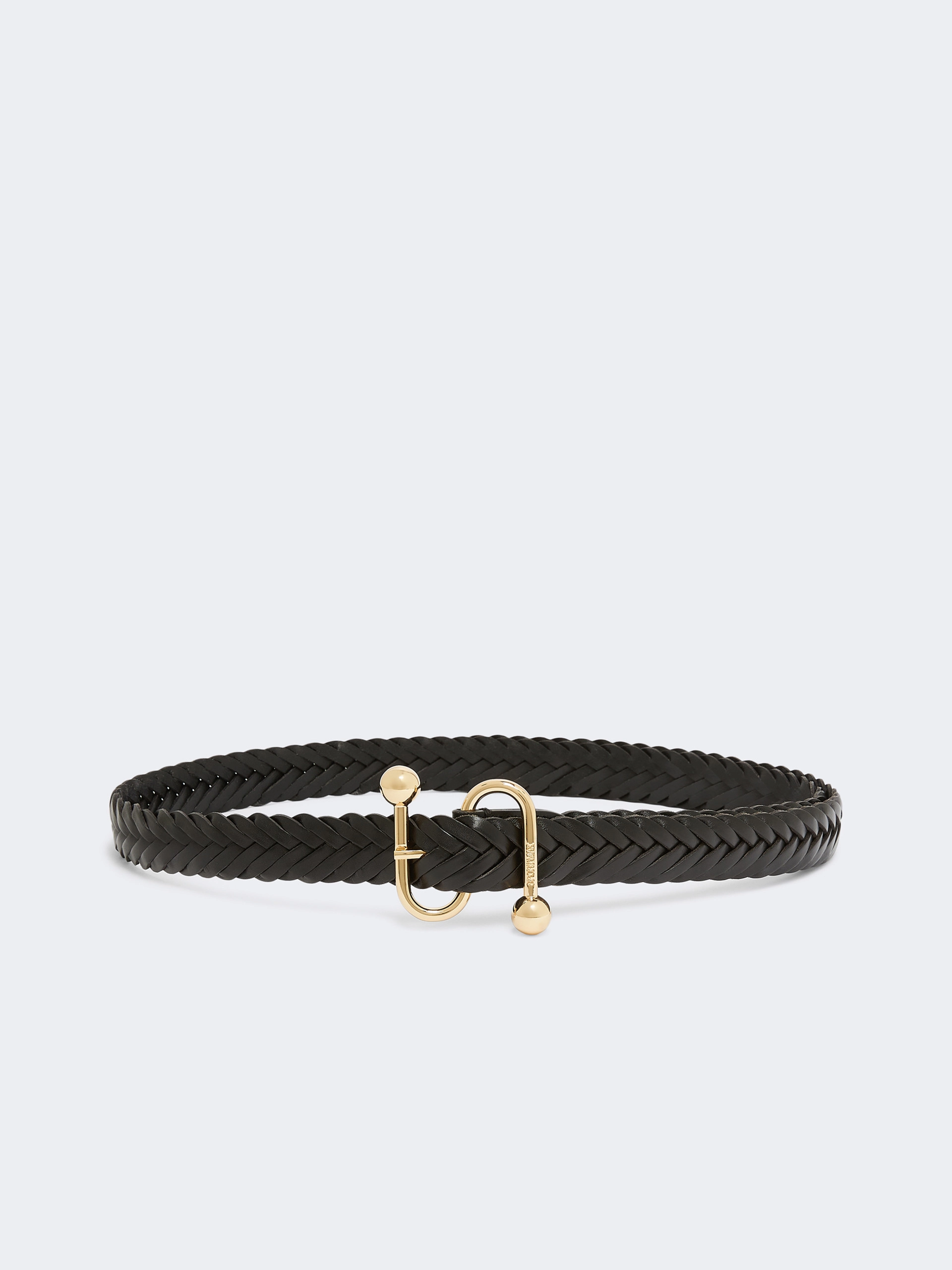 Woven leather belt - BLACK - Sportmax