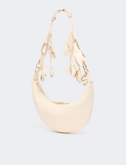 Nappa leather hobo bag with a flower decoration - VANILLA - Sportmax - 2