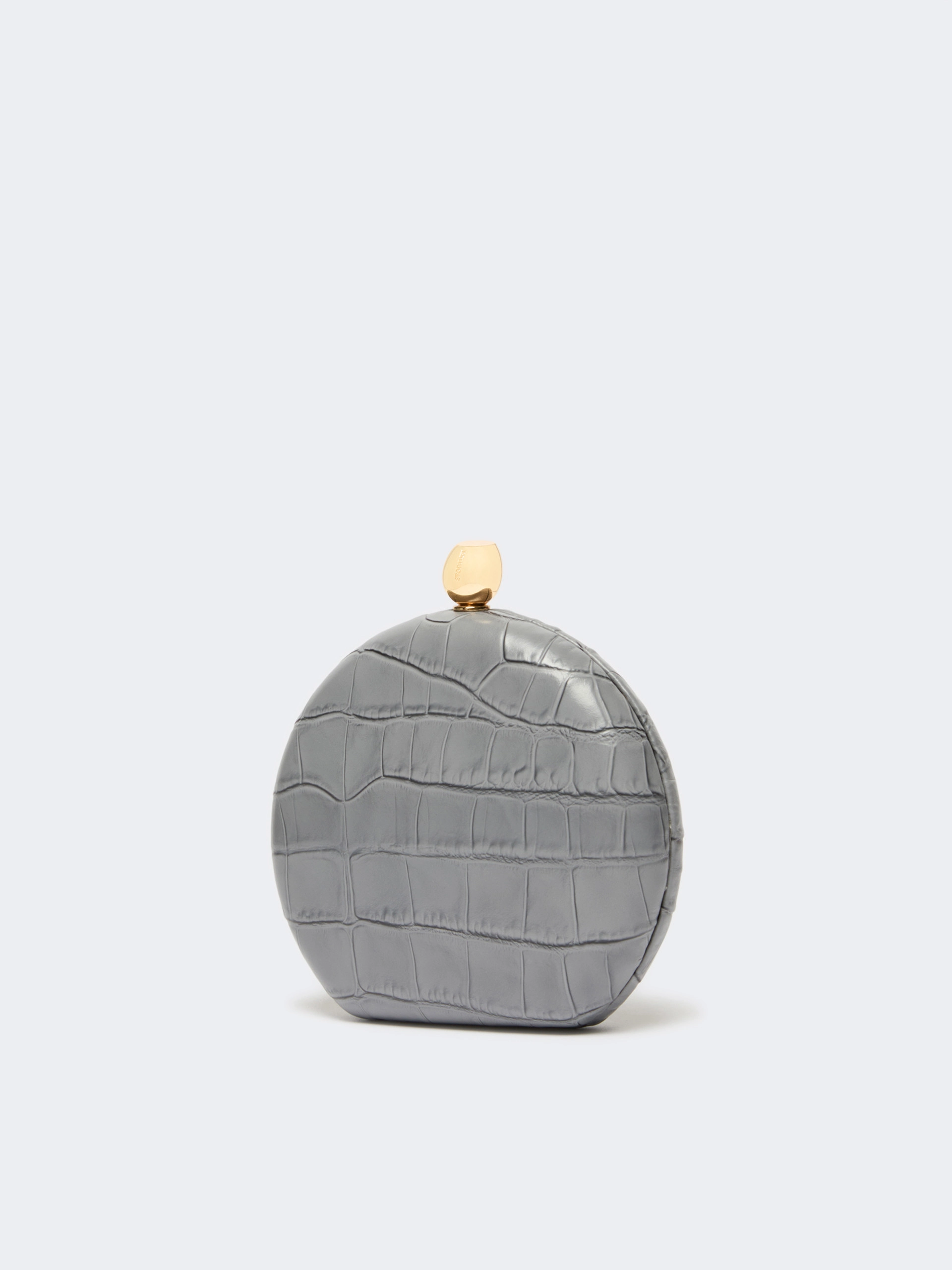 Crocodile-print calfskin clutch - MEDIUM GREY - Sportmax - 2