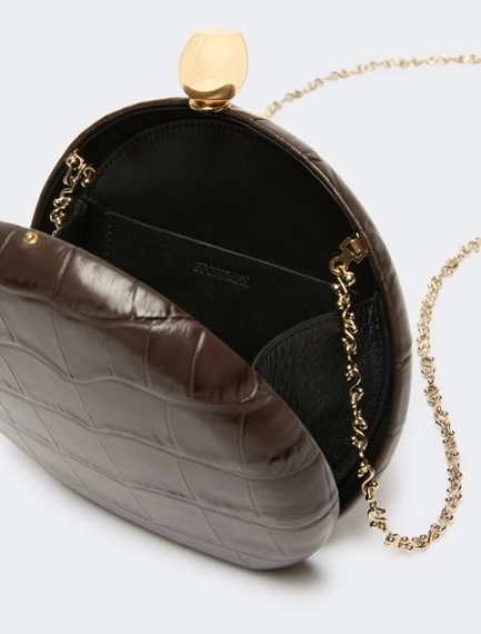 Crocodile-print calfskin clutch - BROWN - Sportmax - 5