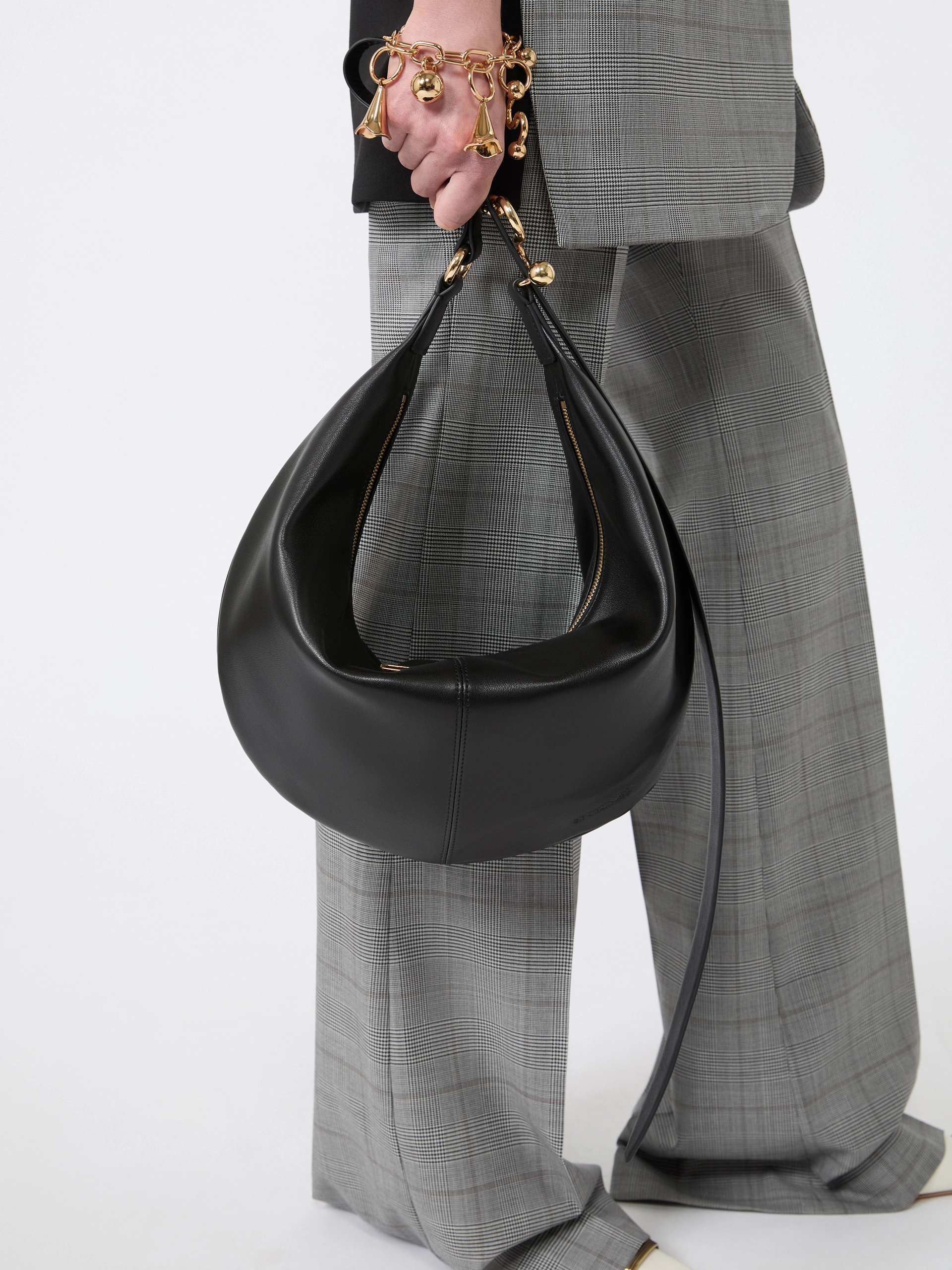 Nappa leather hobo bag - BLACK - Sportmax - 7