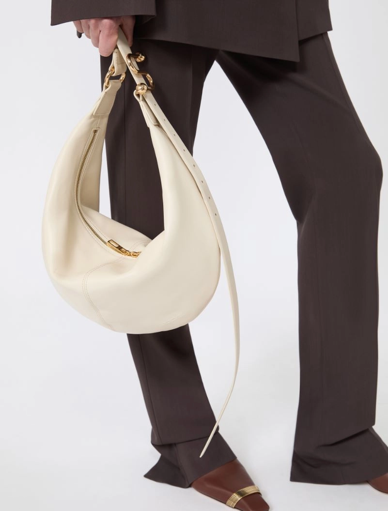 Nappa leather hobo bag - VANILLA - Sportmax - 7