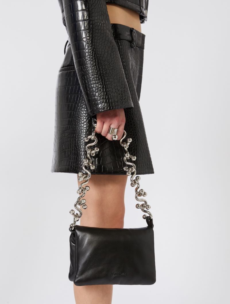 Padded Nappa leather mini Soffy bag - BLACK - Sportmax - 7