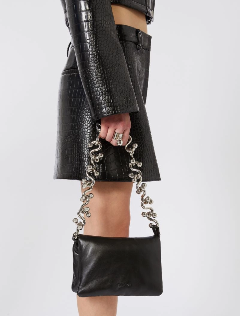 Padded Nappa leather mini Soffy bag - BLACK - Sportmax - 7