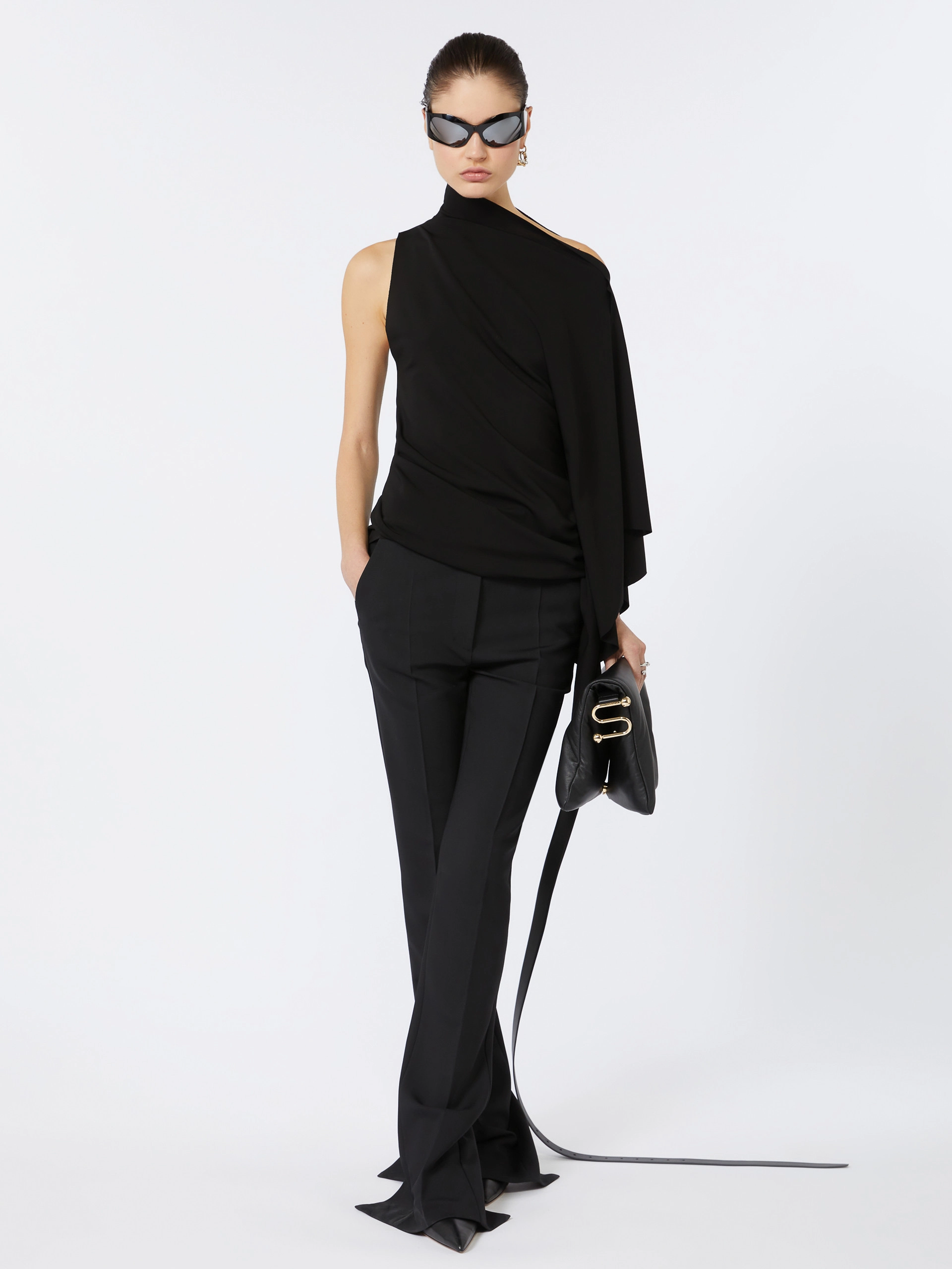Padded nappa-leather Soffy Bag - BLACK - Sportmax - 6