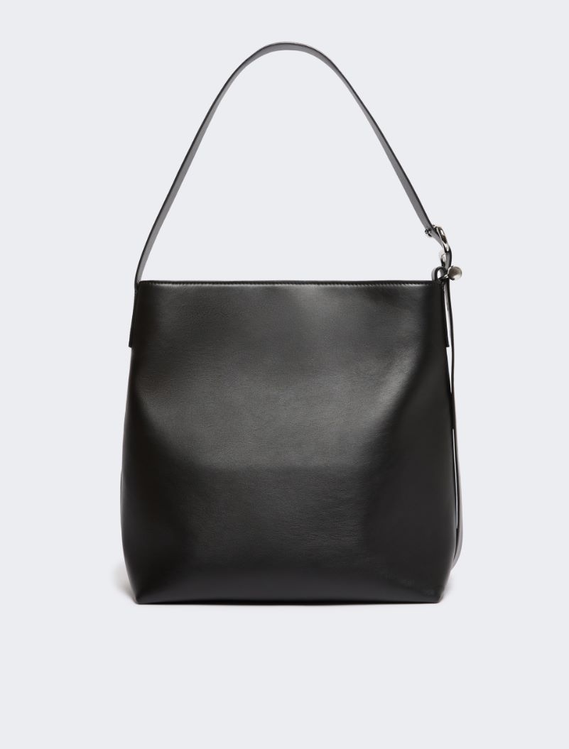 Leather S-buckle shopper bag - BLACK - Sportmax - 3