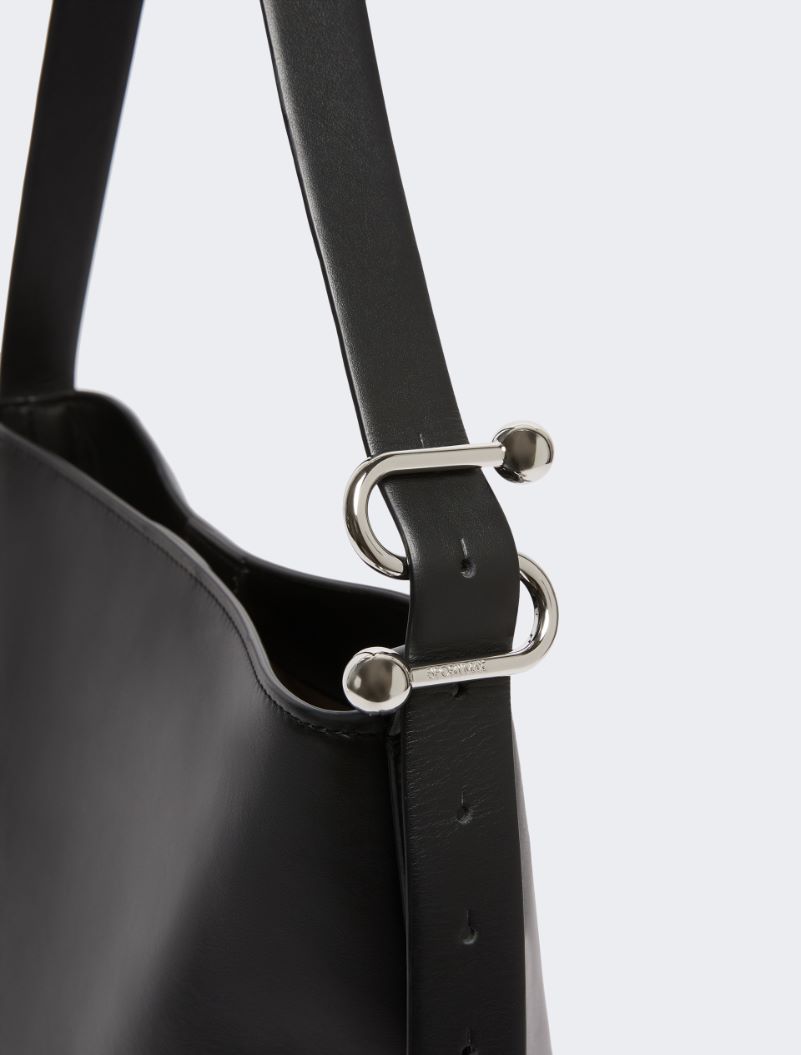 Leather S-buckle shopper bag - BLACK - Sportmax - 4