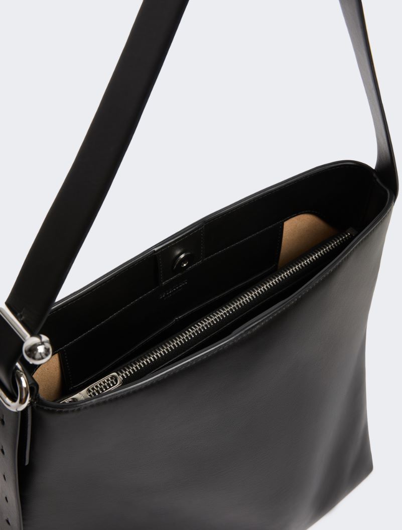 Leather S-buckle shopper bag - BLACK - Sportmax - 5