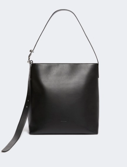 Leather S-buckle shopper bag - BLACK - Sportmax - 1