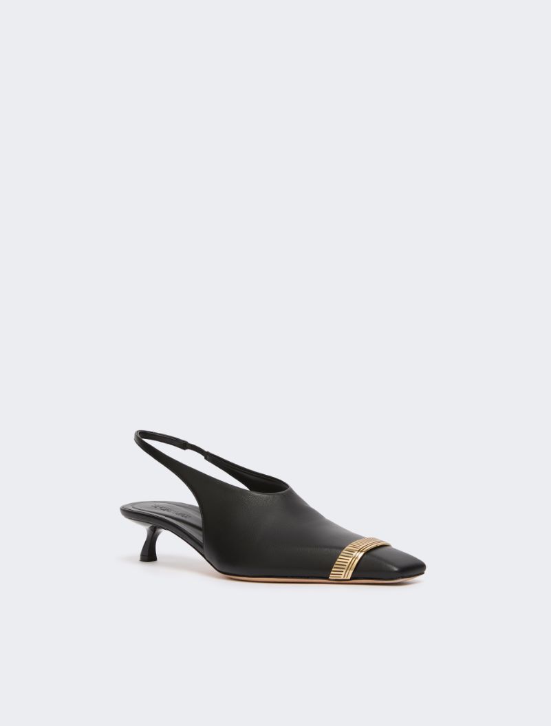 Nappa leather slingbacks - BLACK - Sportmax - 2