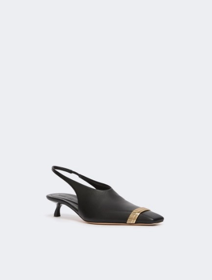 Nappa leather slingbacks - BLACK - Sportmax - 2