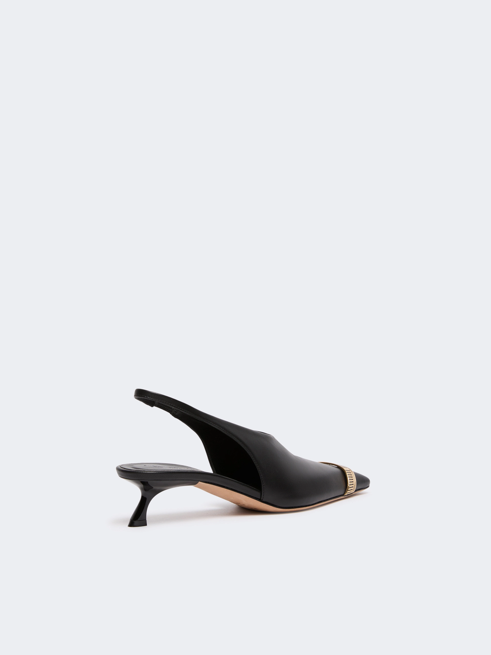 Nappa leather slingbacks - BLACK - Sportmax - 3
