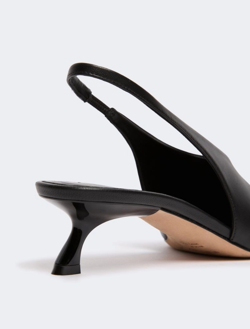 Nappa leather slingbacks - BLACK - Sportmax - 5