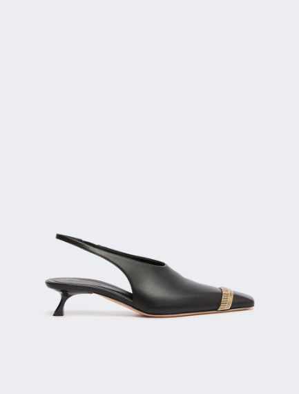 Nappa leather slingbacks - BLACK - Sportmax